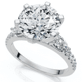 thumbnail image 3 of Pompeii Certified 4 1/2Ct Diamond Engagement Ring Pear Accent 14k Gold or Pt Lab Grown, 3 of 3