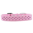 thumbnail image 4 of Dog, Puppy  Pet Fashion Collar, "Bright Pink Crystal Rimsets Sprinkles", 4 of 5
