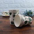 thumbnail image 2 of MasteelfCA 8PCS Hawaii Party Decor Disposable Monstera Pattern Cups Set Cartoon leaf Flower Paper Tableware Supplies for Summer Gathering, 2 of 8