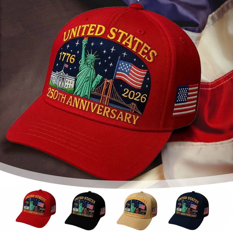 4 Pcs Patriotic Trucker Hats USA 250th Anniversary Baseball Caps Unisex Amazon.com: Geyoga 4 Pieces Washed American Flag Baseball  main image 3