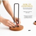thumbnail image 4 of PYYNA-Premium Paper Towel Holder, Modern Heavy Duty Freestanding Standing Kitchen Roll Dispenser with Anti Slip Weighted Base Countertop Paper Roll Organizer for Home Restaurant - Wooden Base, 4 of 4