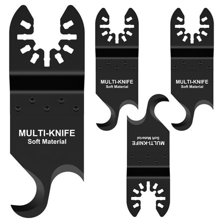 4Pcs Oscillating Saw Blade High Hardness Heat Resistant Multi Functional Double Hook Knife Blade for Blanket Carpet Cardboard