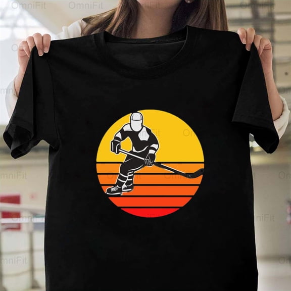 OmniFit25 Hockey 1 Tee Ice Sports Rink Passion Graphic League Competition Fan T-Shirt, for Unisex, up to size 5XL.