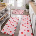 thumbnail image 2 of Strawberry Plants Fruit Daisy Pink Pattern Kitchen Rugs Sets Of 3,Kitchen Runner Rugs Non Skid Washable,Decorative Kitchen Floor Mats for Kitchen,Sink,Laundry,17"x30"+ 17"x47" + 17"x59", 2 of 6