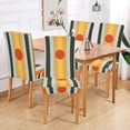 thumbnail image 2 of Yayeee 2 Pack Dining Chair Covers Stretch Parson Chairs Slipcovers Seat Protector, Stripes and Circle, 2 of 6