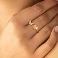 thumbnail image 2 of PAURO Initial Rings for Women Butterfly Silver Rose Gold Plated Open Adjustable Letter A-Z Cubic Zirconia Cute Name Stainless Steel Cute Statement Dainty Capital Monogram Jewelry Gold Letter L, 2 of 3