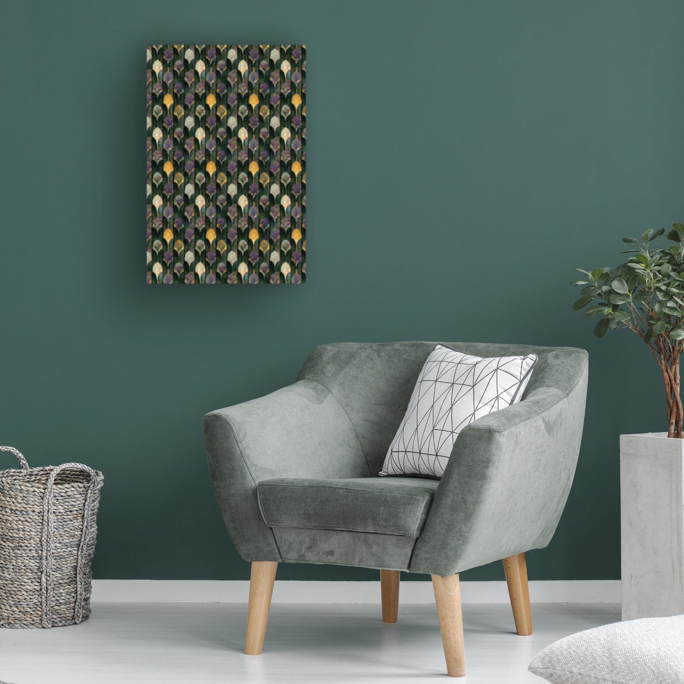Canvas Wall Art - Treechild 'Romantic Ginko Pattern' Wall Art for Living Room, Bedroom, or Office D?cor by Trademark Fine Art - 22 x 32 Inches