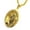 Gold, variant on Stainless Steel Virgin Mary Guadalupe Oval Pendant with Box Chain 24" SCP 169 G