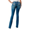 thumbnail image 2 of Grace in LA Wing Embroidered Mid Rise Bootcut Jeans, Size 33, 2 of 2