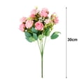 thumbnail image 6 of Tnobhg Artificial Rose 10 Forks Korean Style Exquisite Lifelike Easy Care Decorative Simulation Flower Bouquet, 6 of 8