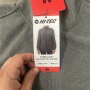 Hi-Tec Womens Super Cozy Full Zip Tech Fleece Gray Size Medium