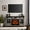 Gray, variant on Kumix 55 inch TV Media Stand with Electric Fireplace KD Inserts Heater, Gray Wash Color