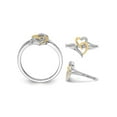 thumbnail image 3 of Sterling Silver Yellow Plated Heart Promise Ring with Accent Diamonds, 3 of 4