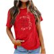 thumbnail image 1 of Tops con estampado de día de la madre de Pascua de manga corta con cuello redondo a la moda para mujer Fridja  bn7710, 1 of 7