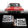 thumbnail image 2 of PIT66 Bumper Headlamps Assembly Fit for 1992-1996 Ford F150/Bronco 1992-1997 F250/F350/Super Duty Front Left Right Headlights w/Corner Signal Bumper Lamps, 2 of 9