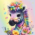 thumbnail image 1 of Cuadro de resina diamante Wdftyju Serie Animal Cebra 30*30CM, 1 of 9