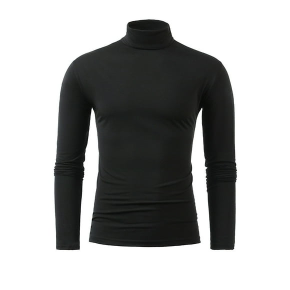 Turtle Neck Sweaters for Men Long Sleeve Compression Fit Workout Undershirts Moisture Sicking Athletic Gym T-Shirt Clearance