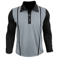 thumbnail image 4 of FYDUU Mens Polo Shirts Men's Long Sleeve Shirts Fashion Casual Button Down Collar Shirt Color Block Stylish Tops Fall Winter Daily Wear Athletic Collared Shirt, 4 of 8