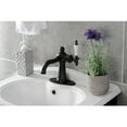 thumbnail image 2 of Kingston Brass KSD154KLORB Nautical One-Handle Single-Hole Bathroom Faucet with Deck Plate and Push Pop-Up Drain, Oil Rubbed Bronze, 2 of 7
