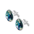 thumbnail image 2 of Peacock Elegant Stainless Steel Cufflink and Shirt Clip Set for Formal Attire - for Weddings and Business Meetings, 2 of 6