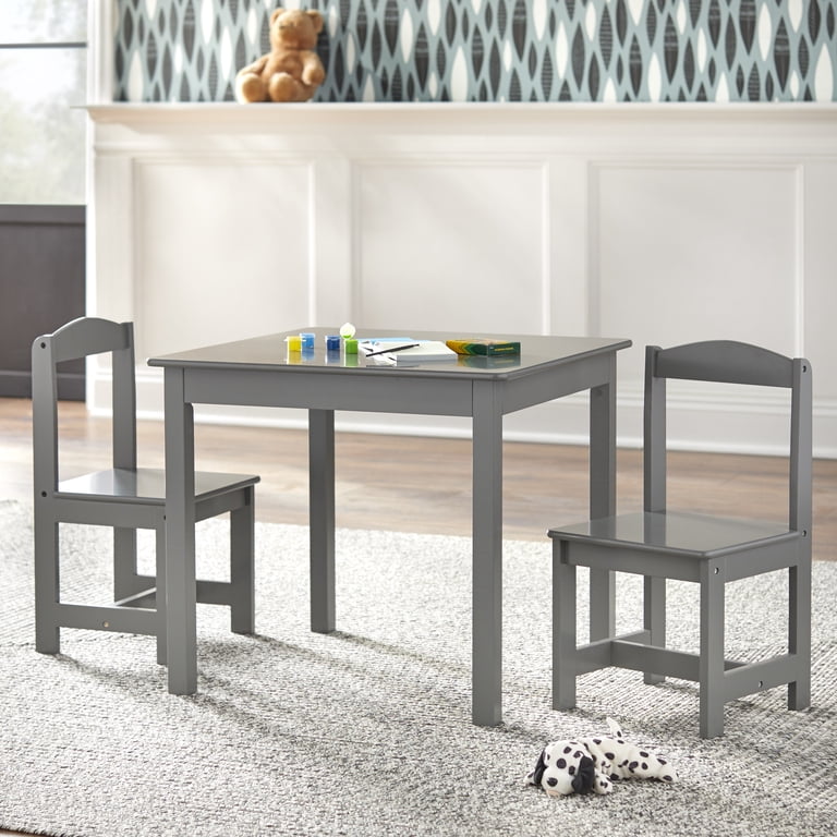 Free Shipping! TMS Hayden 3 Piece Kids Table & Chair Set, Gray