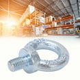 thumbnail image 4 of 5PCS Lifting Shoulder Eye Bolt, Q235 Steel Electroplating White Zinc Threaded Eyebolt with Deep Clear Thread for Industrial Lifting in Ports Power Steel Shipbuilding, 4 of 7