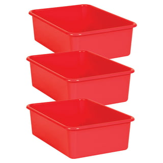 Teal Confetti Small Plastic Storage Bins 6-Pack - by TCR