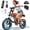 Orange, variant on ESKUTE V100 Electric Bike for Teens Adults Students, 750W 28 Mph 48V 18 Ah,16"x4.0" Fat Tire E Bicycle, 7-Speed Dual Suspension Mountain EBike Black, UL2849