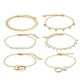 thumbnail image 3 of Pulseras para mujer, regalos para mujer, pulsera pequeña con flores y hojas, juego de 6 pulseras de moda., 3 of 5