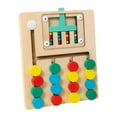 thumbnail image 2 of Milaget Color Matching Slide Puzzle Toy Travel Toy Wooden Toy Early Educational for Kids 4 Colors, 2 of 9