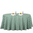 thumbnail image 3 of BalsaCircle 120" Round Gingham Checkered Polyester Tablecloth Green, 3 of 6