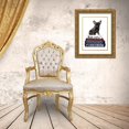 thumbnail image 3 of Greenwood, Amanda 19x24 Gold Ornate Wood Framed with Double Matting Museum Art Print Titled - Bookstack Frenchie, 3 of 4