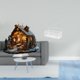 thumbnail image 2 of Decoración De Mesa Independiente De Acrílico Con Base Y Cesta Organizadora De Pared De Metal Flotante Para El Hogar, Fiestas, Cocina, Baño Y Dormitorio., 2 of 8