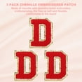 thumbnail image 3 of Chenille Sew on Letter Patch, Self Adhesive Patches Letter-D, 3 of 6