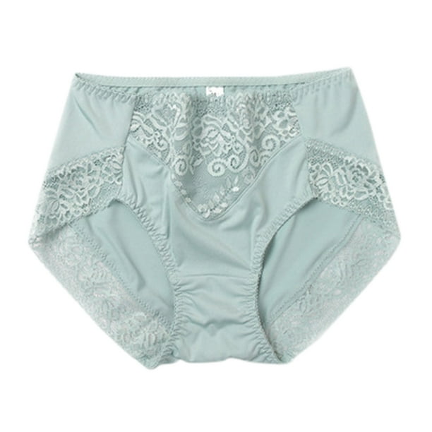 Gibobby Panty Microfibra con Encaje Bragas sexis de encaje para mujer, ropa interior, tangas, lencería para mujer, Bikini, ropa interior breve, bragas para mujer(Verde, XXL)