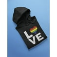 thumbnail image 3 of Smartprints Mens Graphic Hoodie Black - Love For Everyone Also For Us Cotton Blend Classic Fit, 3 of 4