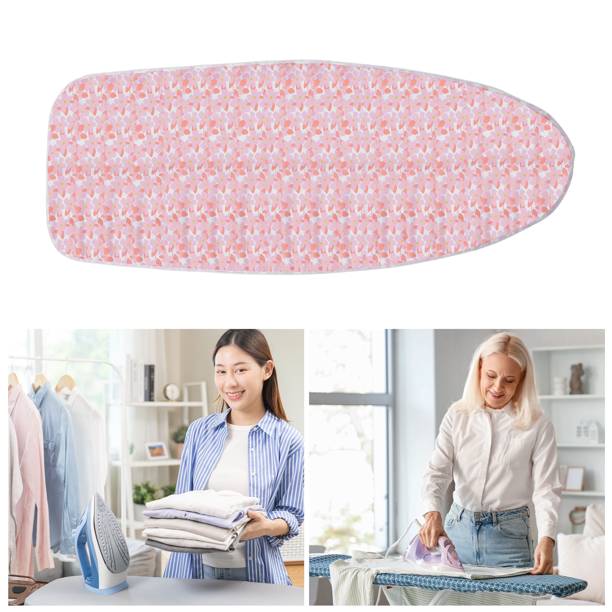Unique Bargains Print Ironing Board Cover Standard Size 1 Pc Light Pink