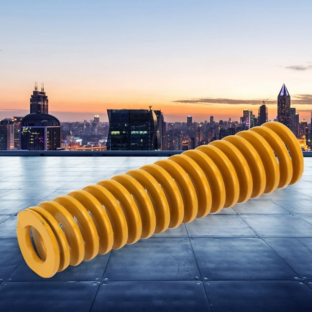 Die Spring, Extra Light Load OD 12mm ID 6mm 2pcs Mould Spring Yellow For Stamping Dies For Metal Die-casting Dies For Plastic Dies