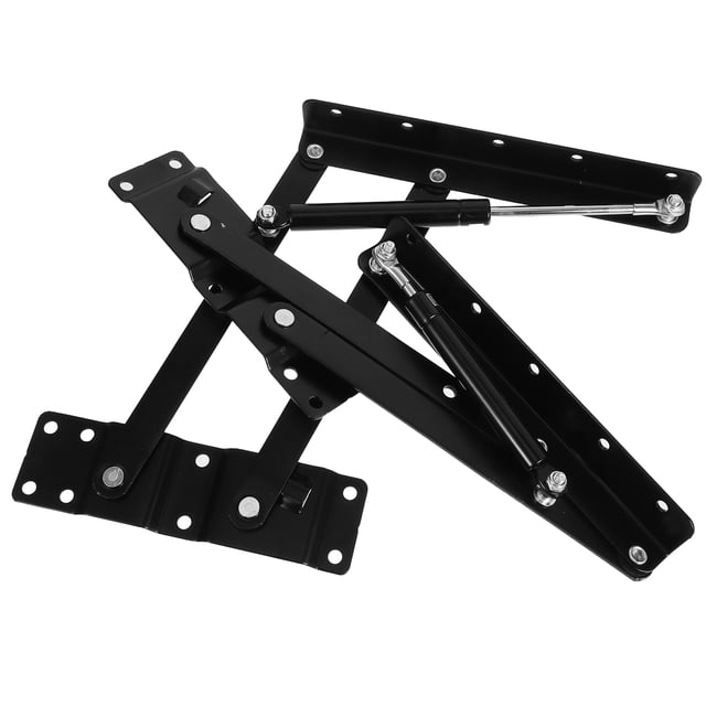 BESTYASH 2Ud Soporte Plegable Hidráulico De Acero Para En Mesas De Muebles Color Negro