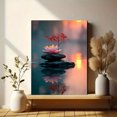 thumbnail image 6 of Buddhist Meditation Canvas Print, Lotus Zen Garden Painting, Religious Serene Wall Decor for Home Office, 6 of 8