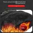thumbnail image 5 of Guantes tácticos con forro polar y dedos completos, gruesos, para invierno, para hombre, para deportes al aire libre, montañismo, entrenamiento, protección contra el viento, guantes cálidos, 5 of 5