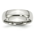 thumbnail image 1 of Stainless Steel 6mm Polished Wedding Band - Size 7.5, 1 of 5
