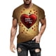 thumbnail image 2 of Tops para hombre, blusas y camisas de manga corta con cuello redondo para hombre, jersey informal con cuello redondo estampado para hombre, pantalones cortos deportivos para fitness, blusa de poliéste, 2 of 5
