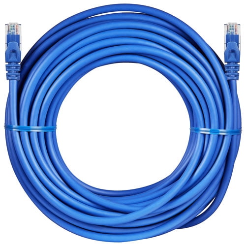 Best Buy Essentials 15.25m (50 ft.) Cat-6 Ethernet Cable (BE-PEC6ST50-C) – High-Speed Gigabit RJ45 Network Cable for Router, Modem, PC & Gaming – Blue