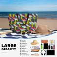 thumbnail image 5 of Pofeuu Green Mushroom Print Beach Bag,Waterproof Sandproof Beach Tote Bag, Large Capacity Foldable Beach Bags for Women, 5 of 7