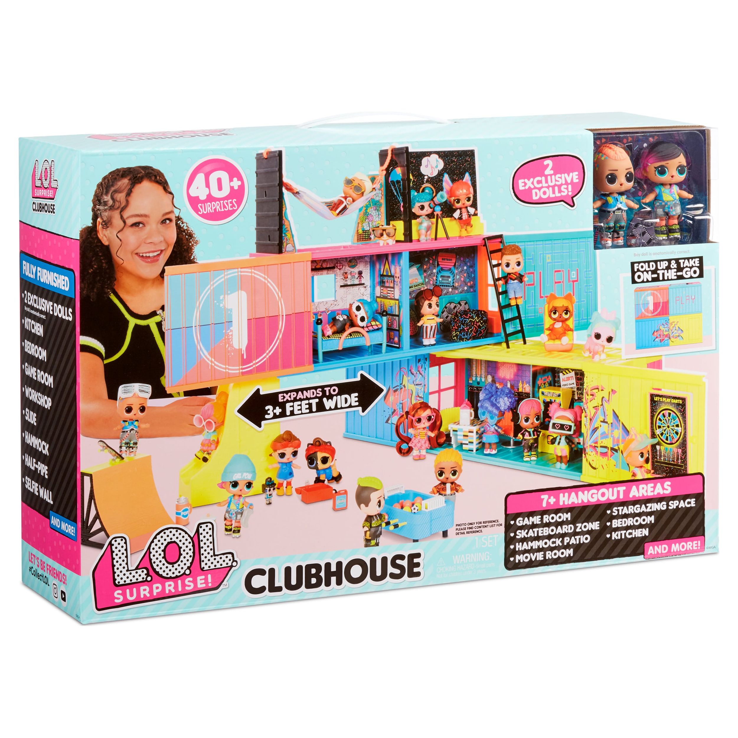 LOL Surprise Clubhouse Playset With 40+ Surprises and 2 Exclusives Dolls, Great Gift for Kids Ages 4 5 6+ - image 7 of 12