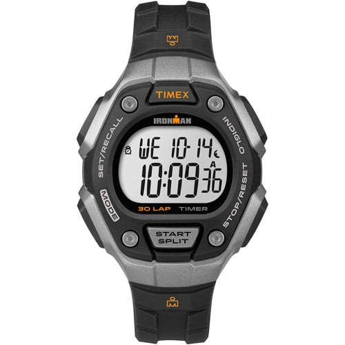 Timex - Women's Ironman Classic 30 Mid-Size Watch, Black Resin Strap - Walmart.com - Walmart.com