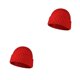 thumbnail image 3 of Minnieouse Gorro para adultos, cómodo, elegante, grueso, cálido, tejido, gorros artesanales, gorro con Color Simple para invierno, rojo Rojo 2piezas, 3 of 6