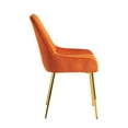 thumbnail image 4 of MOJAY Velvet Dining Chairs with Golden Legs, Set of 2, Orange, 4 of 9