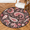 Multicolour 3, variant on CURLYOOT Round Rug 3ft Mexican Area Rug, Washable Circle Mat Non Slip Floor Carpet Mat, Blue Floral Soft Indoor Rugs for Entryway Living Room Dining Room Bedroom